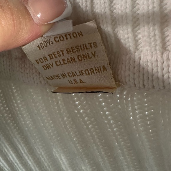 Von Saken white ribbed rhinestone zipper vest size S - Picture 9 of 9